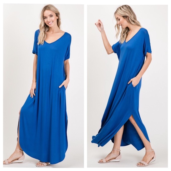 1 LEFT! Plus Oversized T-Shirt Maxi Dress, XL - Picture 3 of 8